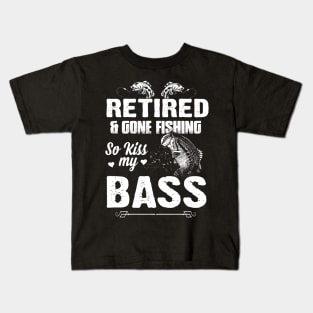 Retired & go fishing Kids T-Shirt